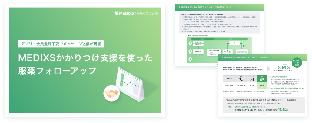 MEDIXSかかりつけ支援を使った服薬フォローアップ